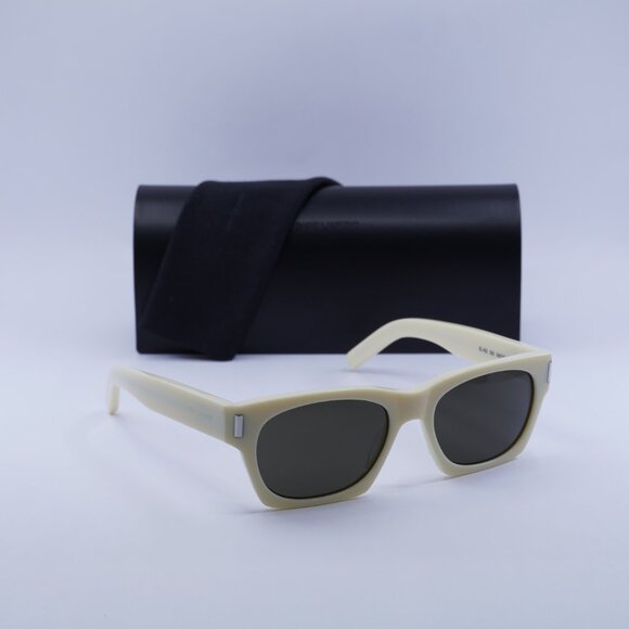 ?️ New Saint Laurent SL402 020 Sunglasses - Ivory Frame, Grey Lenses main image 8